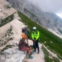 Gorski reševalci so na Špiku nad Policami rešili avstrijskega pohodnika, ki se je znašel v težavah (CNSAS FVG)
