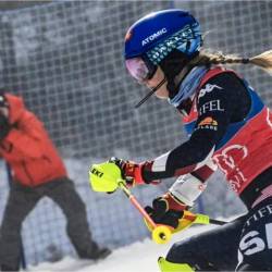 Mikaela Shiffrin je osvojila uvodni slalom (ANSA)