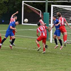 Tako je nogometaš Krasa Bojan Dukić zadel prvi gol Codroipu (FOTODAMJ@N)