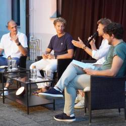 Z leve Sandi Persoglia, Mijta Pahor, Jernej Terpin in moderator Simon Cotič (BUMBACA)