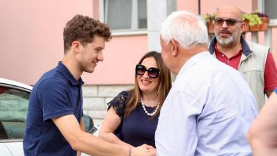 Najmlajši med izvoljenimi v treh občinah je 21-letni Giacomo Buzzai (DS) v Dolini (Tedeschi/FotoDamj@n)