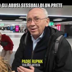 Marko Rupnik se je med poskusom intervjuja zavil v molk