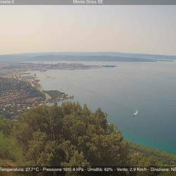 Pogled na Tržaški zaliv ob 11.20 (SPLETNA KAMERA CISAR)