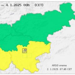 Arsovo opozorilo za 3. januarja (ARSO)