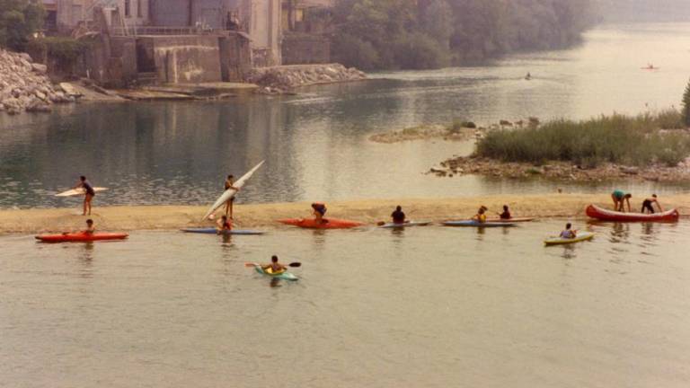 Leta 1987 je jez pod Podgoro še stal ...