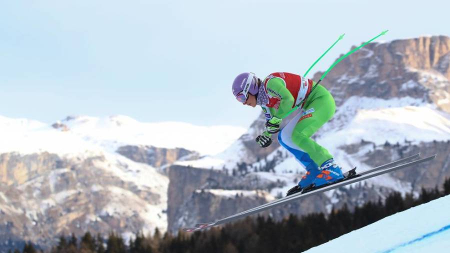 Ilka Štuhec med treningom v Val Gardeni (AP)